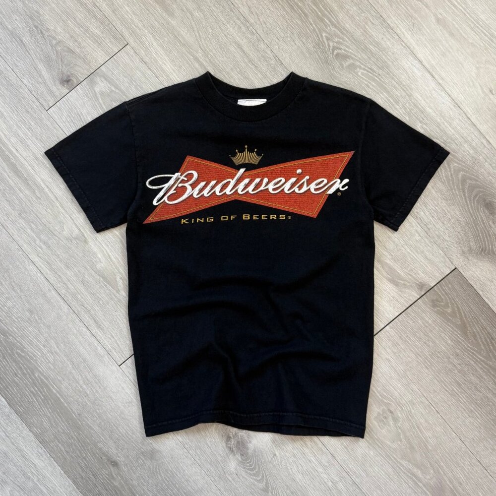 2011 Budweiser King of Beers Logo Black T-Shirt - Size Small